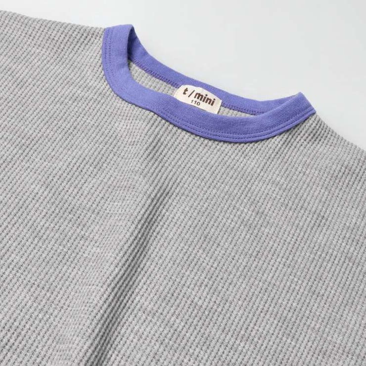無地 クレイジー配色ワッフル長袖Tシャツ ロンT | こどもの森e-shop | 詳細画像9 