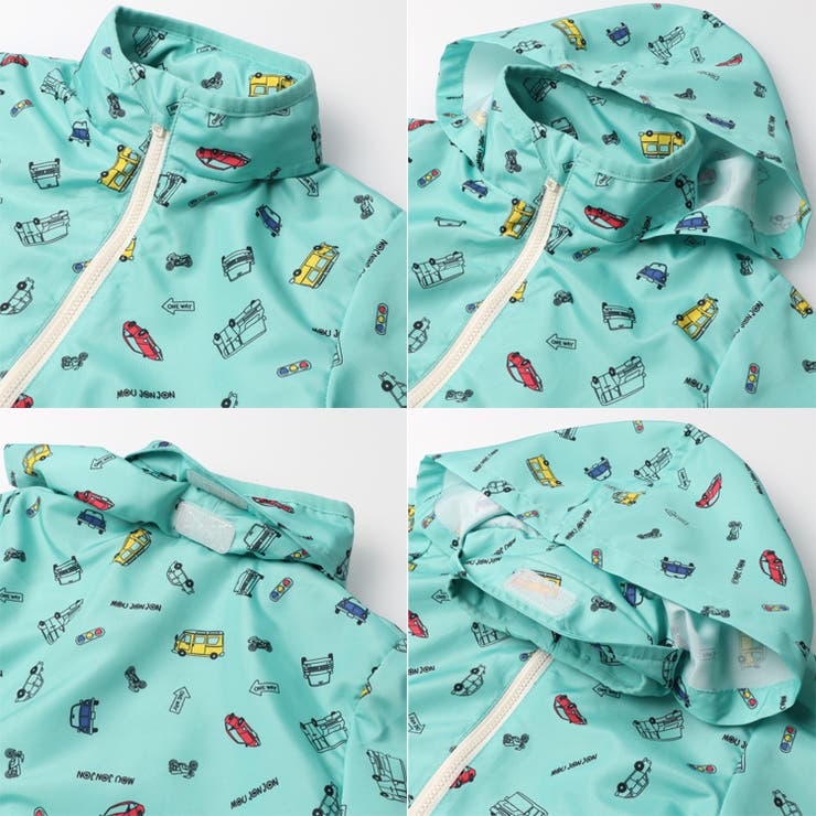 フード収納車総柄タフタジャケット・アウター | こどもの森e-shop | 詳細画像9 