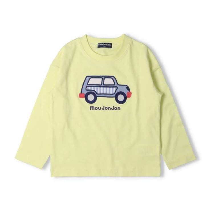 子供服moujonjon(ムージョンジョン)車アップリケ長袖Ｔシャツ・ロンT80cm～140cmM1480