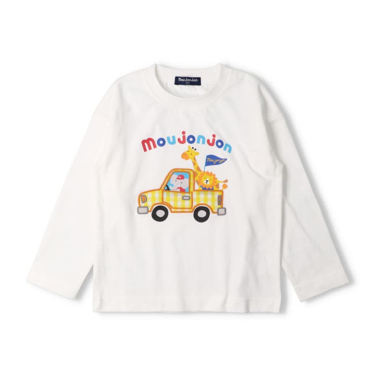 ホワイト | 動物プリント長袖Ｔシャツ | こどもの森e-shop