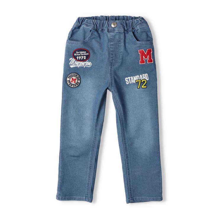 ブルー | ワッペン付デニムパンツ | こどもの森e-shop