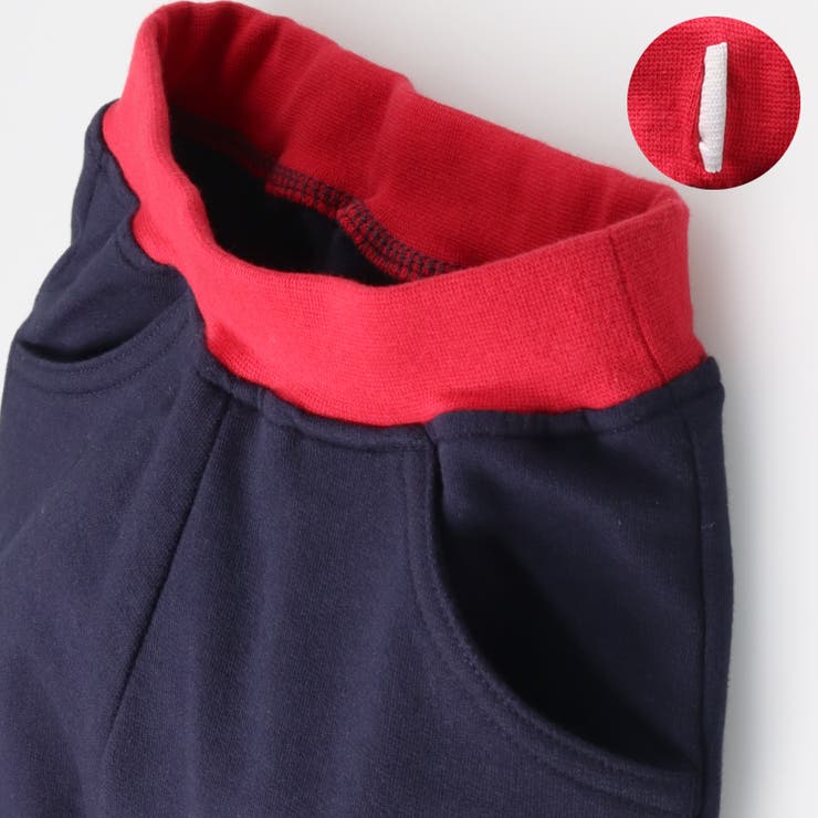 ワッペン付裾リブミニ裏毛ロングパンツ | こどもの森e-shop | 詳細画像3 