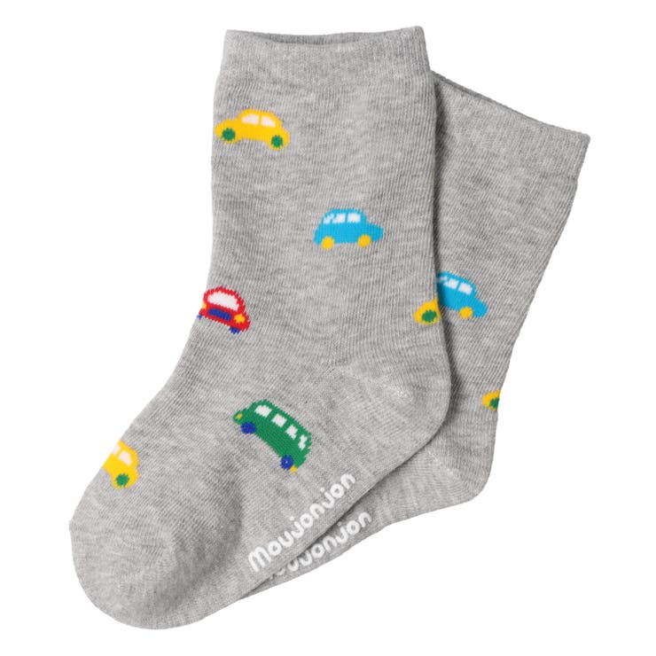 グレー | 車柄クルーソックス・靴下 | こどもの森e-shop
