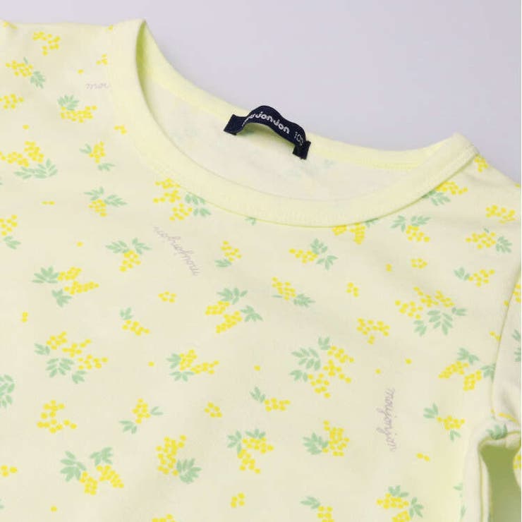【子供服】moujonjon(ムージョンジョン)日本製小花柄長袖Tシャツ80cm～140cmM22801
