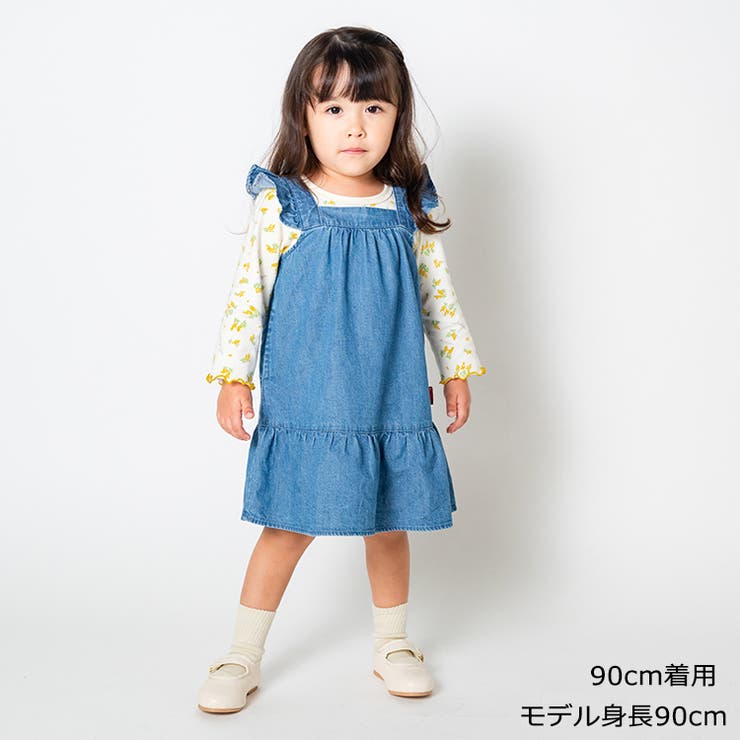 【子供服】moujonjon(ムージョンジョン)日本製小花柄長袖Tシャツ80cm～140cmM22801