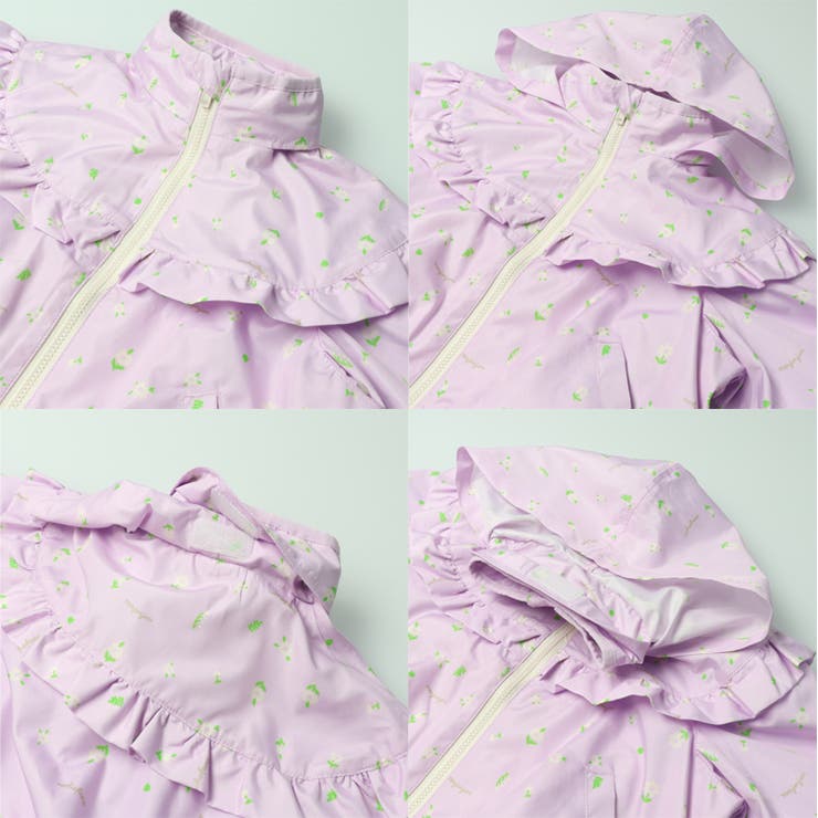 フード収納小花柄タフタジャケット・アウター | こどもの森e-shop | 詳細画像9 