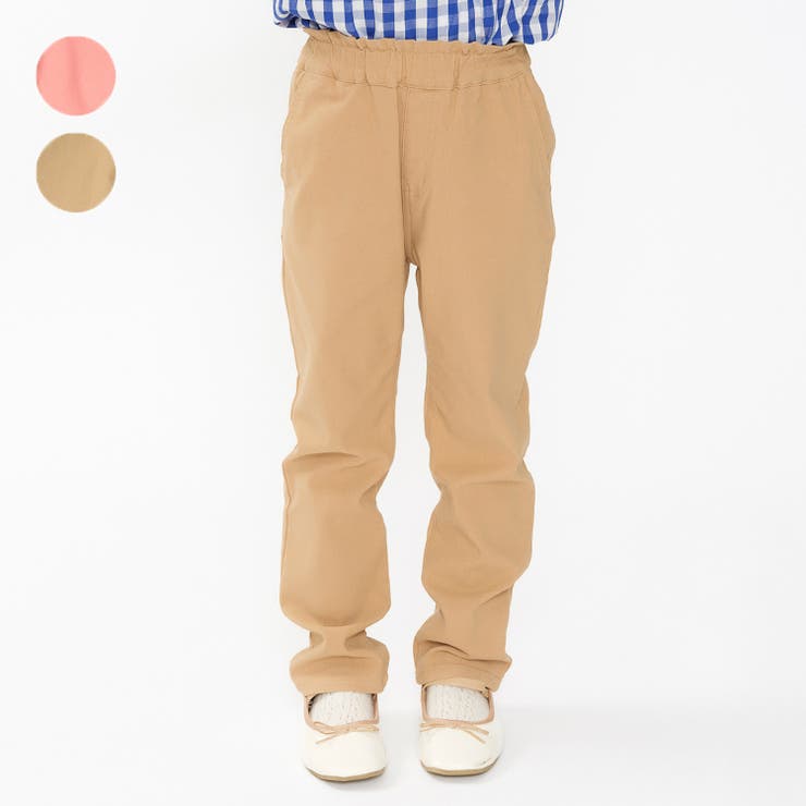 のびのびツイル無地ハートポケット長パンツ・長ズボン | こどもの森e-shop | 詳細画像1 