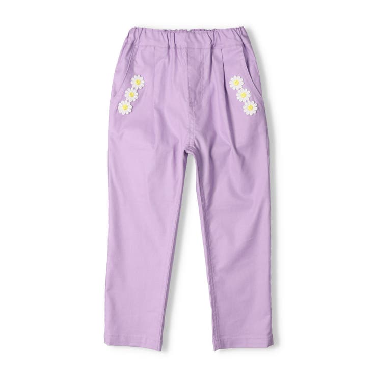 お花モチーフ付無地長パンツ・長ズボン | こどもの森e-shop | 詳細画像2 