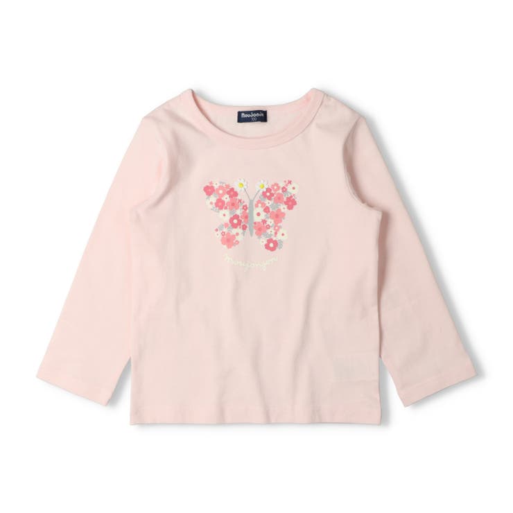 ピンク | 蝶々プリント長袖Ｔシャツ | こどもの森e-shop