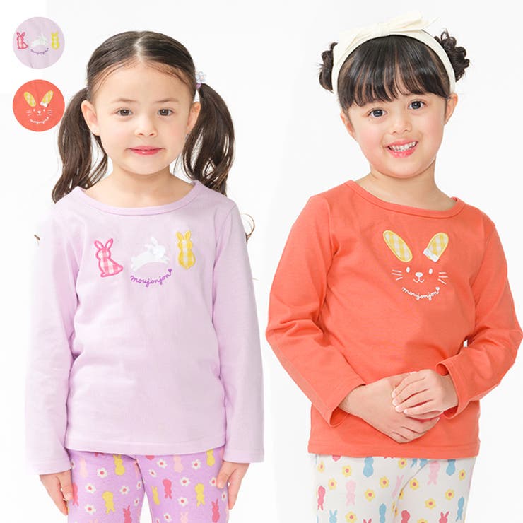 うさぎアップリケ長袖Ｔシャツ | こどもの森e-shop | 詳細画像1 