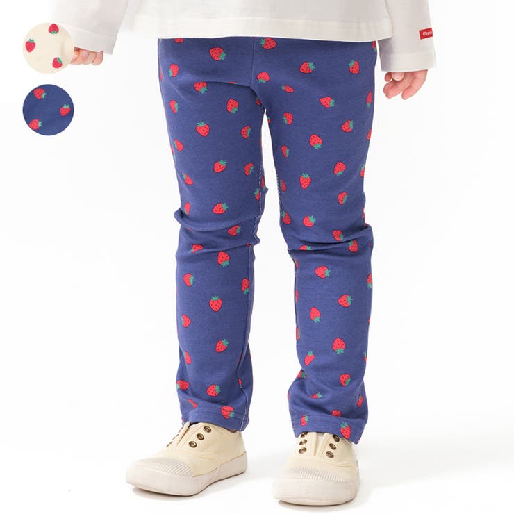 いちご柄フライスロングパンツ | こどもの森e-shop | 詳細画像1 