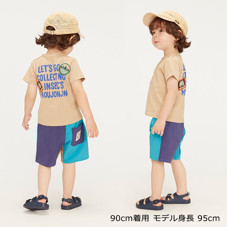 【子供服】moujonjon(ムージョンジョン)昆虫刺繍半袖Ｔシャツ80cm～140cmM30832