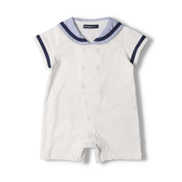 セーラーカラー半袖ロンパース・オール 70cm，80cm M32701 | こどもの森e-shop | 詳細画像2 