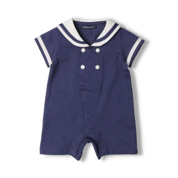 セーラーカラー半袖ロンパース・オール 70cm，80cm M32701 | こどもの森e-shop | 詳細画像4 