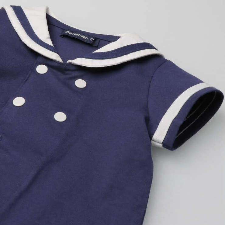 セーラーカラー半袖ロンパース・オール 70cm，80cm M32701 | こどもの森e-shop | 詳細画像7 