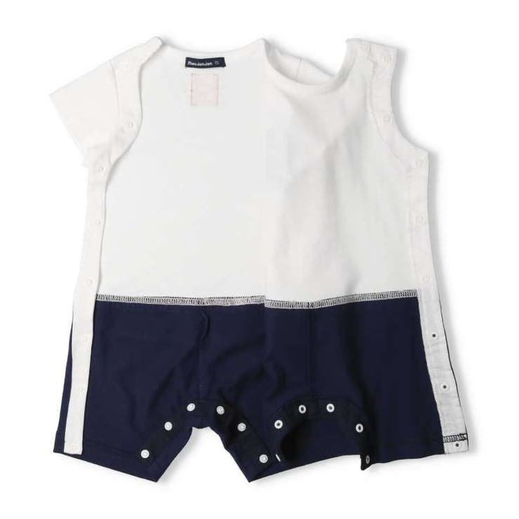 ポケット付き切替半袖ロンパース・オール 70cm，80cm M32704 | こどもの森e-shop | 詳細画像5 