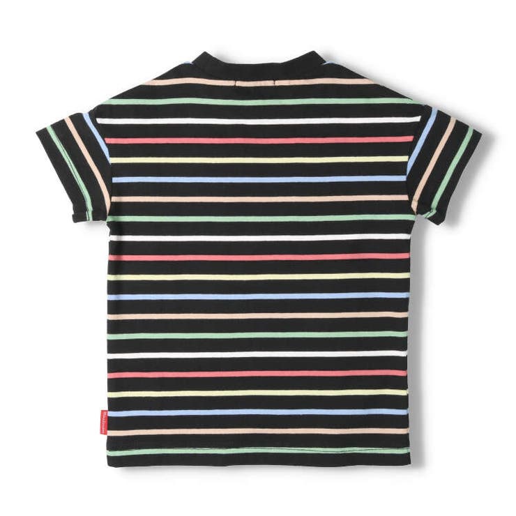 【子供服】moujonjon(ムージョンジョン)カラフルボーダー半袖Tシャツ80cm～140cmM32807