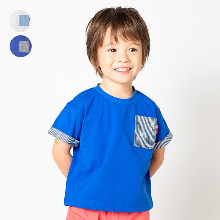 ポケット付き半袖Tシャツ 80cm～140cm M32817[品番：MTIK0010859 