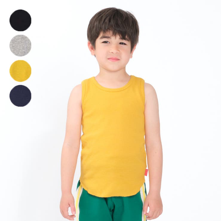 日本製 リップルフライス無地タンクトップ 90cm～140cm M32900 | こどもの森e-shop | 詳細画像1 