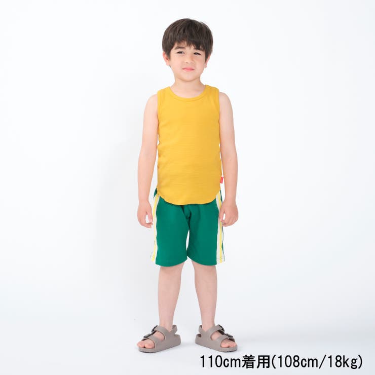 【子供服】moujonjon(ムージョンジョン)日本製リップルフライス無地タンクトップ90cm～140cmM32900
