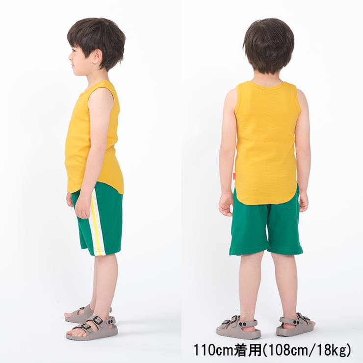 【子供服】moujonjon(ムージョンジョン)日本製リップルフライス無地タンクトップ90cm～140cmM32900