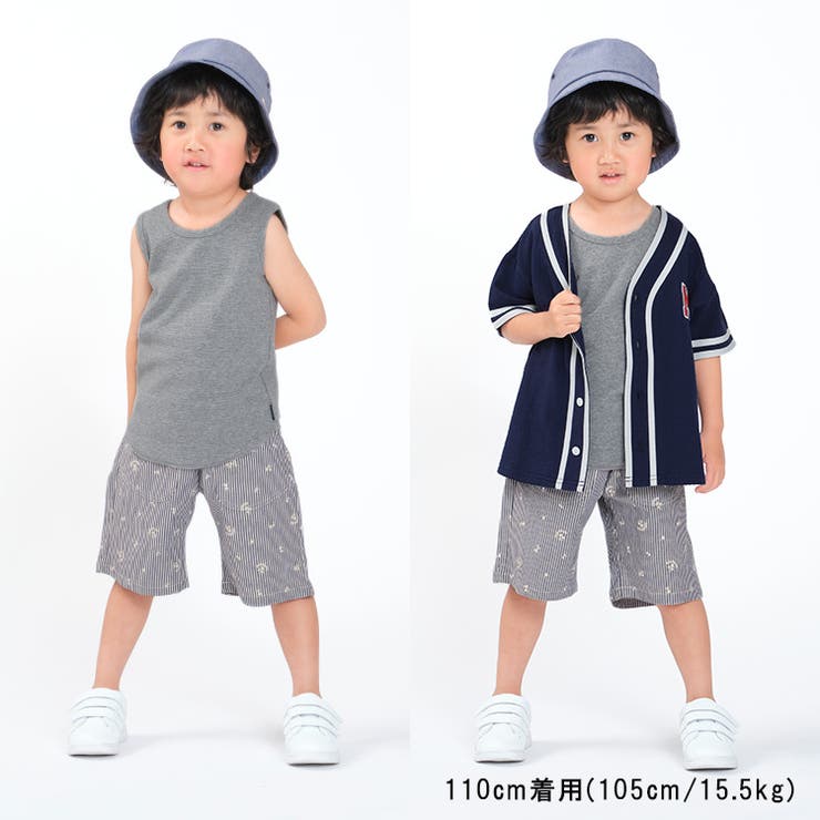 【子供服】moujonjon(ムージョンジョン)日本製リップルフライス無地タンクトップ90cm～140cmM32900