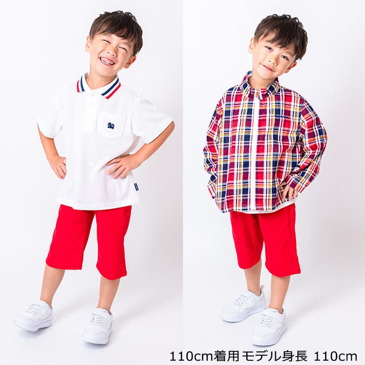 【子供服】moujonjon(ムージョンジョン)ストレッチツイル6分丈ハーフパンツ90cm～140cmM33101
