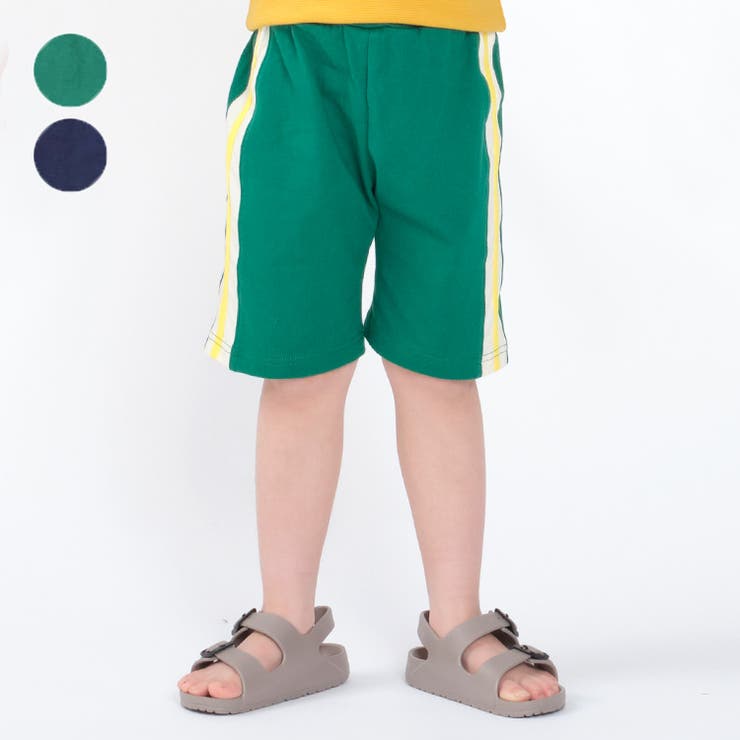 ライン入り5分丈ハーフパンツ 80cm～140cm M33107 | こどもの森e-shop | 詳細画像1 