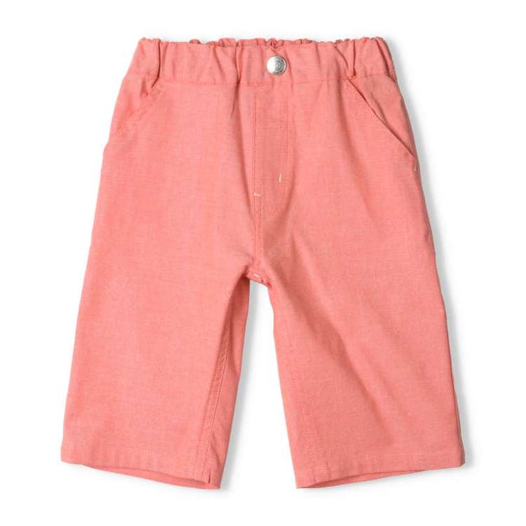 【子供服】moujonjon(ムージョンジョン)ストレッチダンガリー6分丈ハーフパンツ90cm～140cmM33116