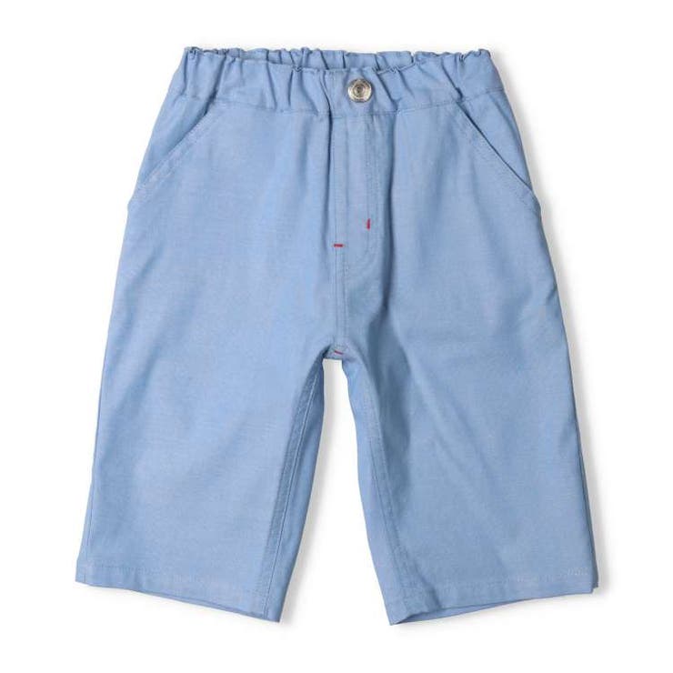 【子供服】moujonjon(ムージョンジョン)ストレッチダンガリー6分丈ハーフパンツ90cm～140cmM33116