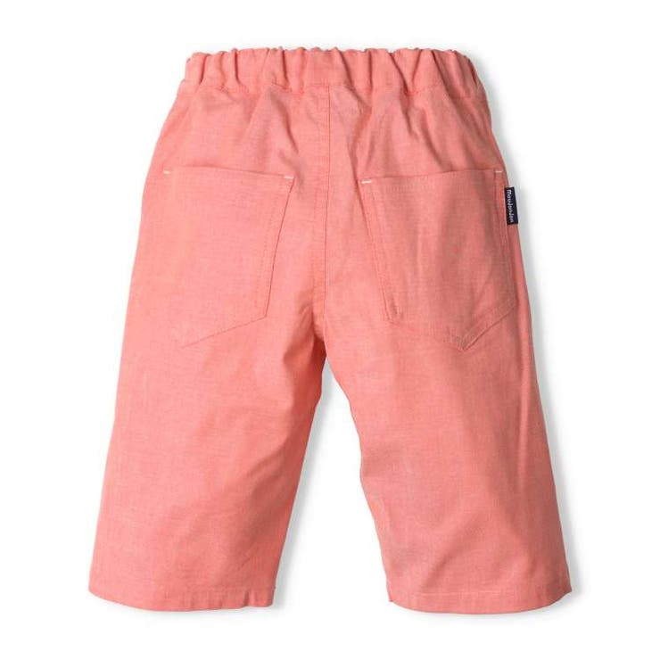 【子供服】moujonjon(ムージョンジョン)ストレッチダンガリー6分丈ハーフパンツ90cm～140cmM33116