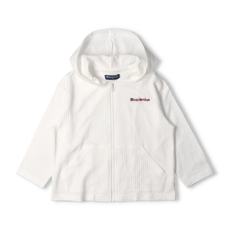 ロゴ刺繍入りUVカット無地長袖パーカー | こどもの森e-shop | 詳細画像2 