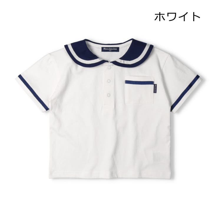 子供服moujonjon(ムージョンジョン)セーラー衿半袖Ｔシャツ80cm～120cmM3450