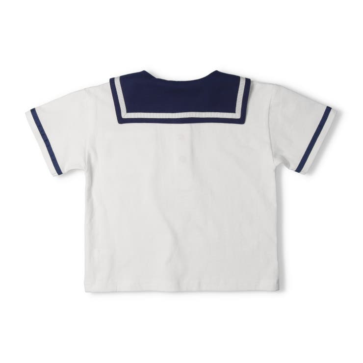 子供服moujonjon(ムージョンジョン)セーラー衿半袖Ｔシャツ80cm～120cmM3450
