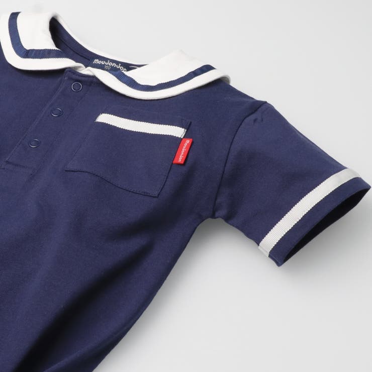 子供服moujonjon(ムージョンジョン)セーラー衿半袖Ｔシャツ80cm～120cmM3450