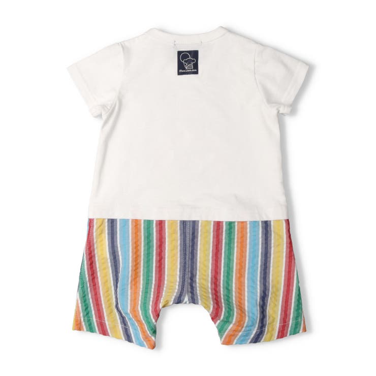 レインボーパンツ切替半袖ロンパース・Tオール | こどもの森e-shop | 詳細画像3 