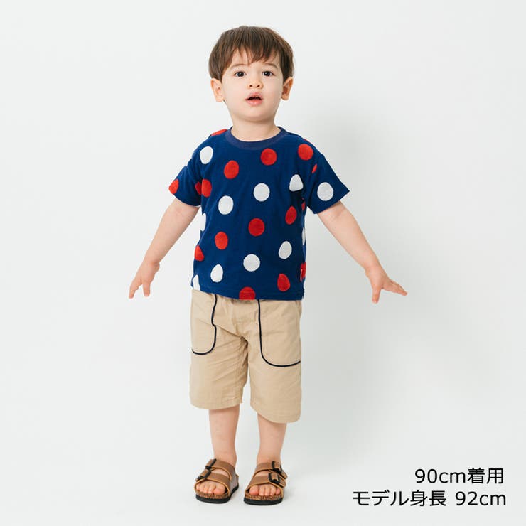 水玉柄半袖Tシャツ[品番：MTIK0011588]｜こどもの森e-shop