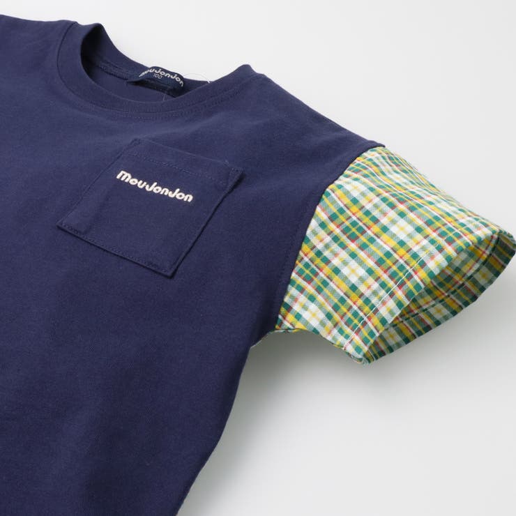 サッカーチェック無地切替半袖Ｔシャツ | こどもの森e-shop | 詳細画像5 