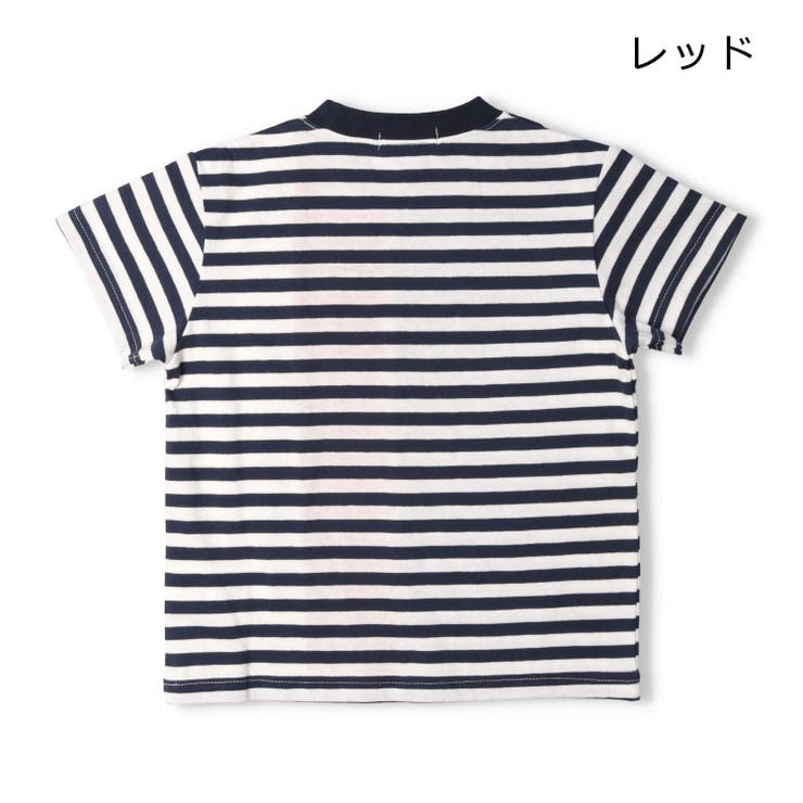 子供服moujonjon(ムージョンジョン)ロゴプリント切替半袖Ｔシャツ90cm～130cmM3484
