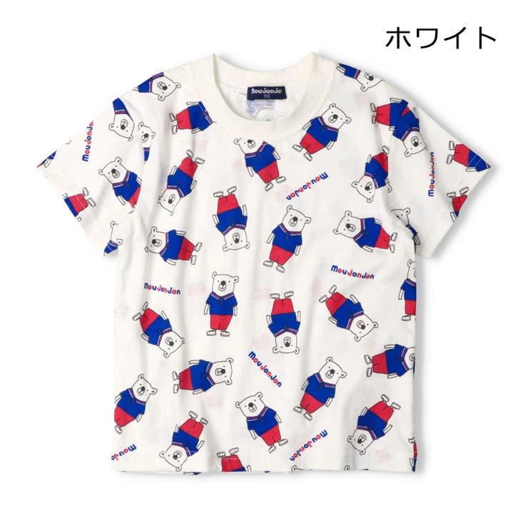 くま・星・恐竜・車総柄半袖Ｔシャツ | こどもの森e-shop | 詳細画像2 