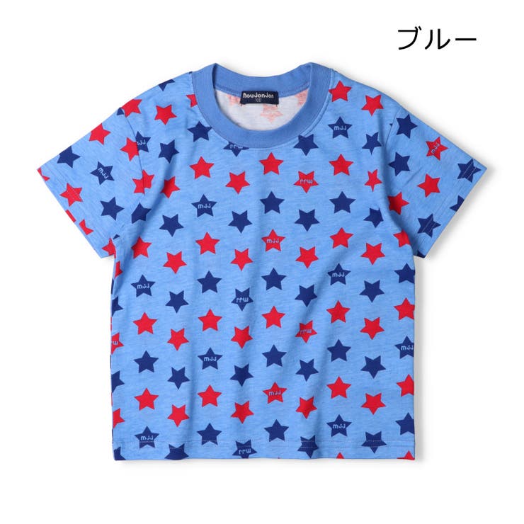 くま・星・恐竜・車総柄半袖Ｔシャツ | こどもの森e-shop | 詳細画像3 