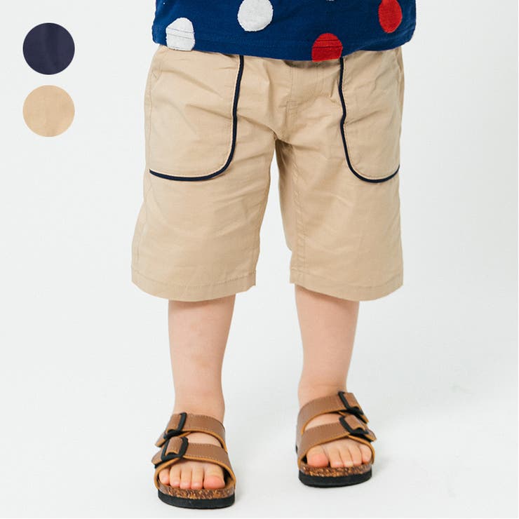 無地ダンプ６分丈ハーフパンツ・半ズボン | こどもの森e-shop | 詳細画像1 