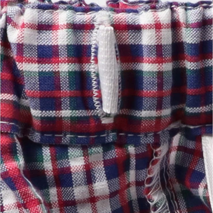 子供服moujonjon(ムージョンジョン)マドラスチェック柄サッカー６分丈ハーフパンツ90cm～140cmM3510