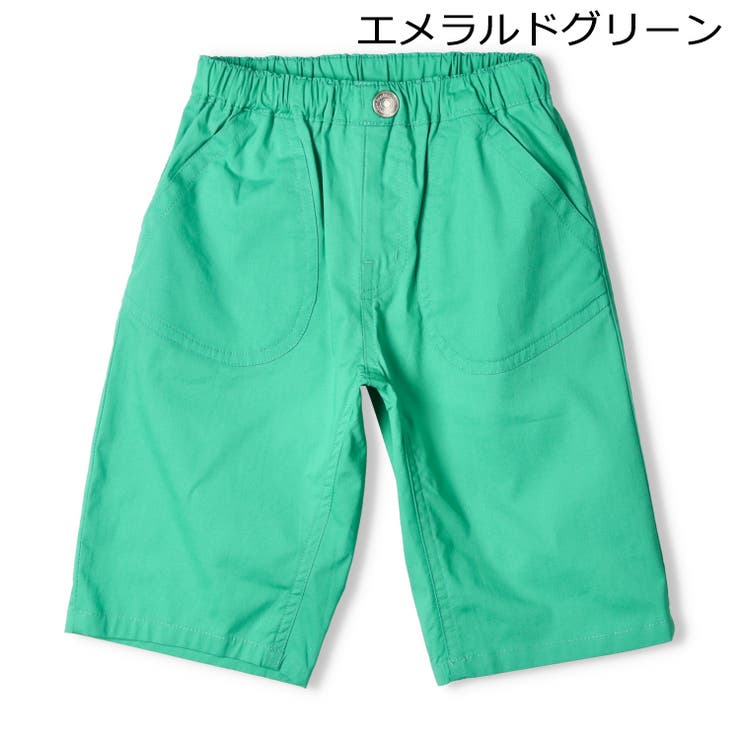 子供服moujonjon(ムージョンジョン)ストレッチダンプ無地６分丈ハーフパンツ90cm～140cmM35105子供