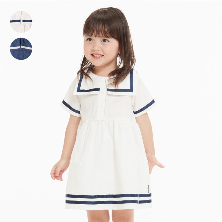 Moujonjon セーラーカラー半袖ワンピース 90cm 品番 Mtik こどもの森e Shop コドモノモリイーショップ のキッズファッション通販 Shoplist ショップリスト