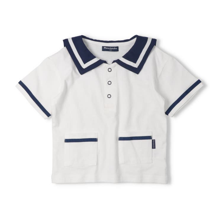 ホワイト | セーラー衿Tシャツ | こどもの森e-shop