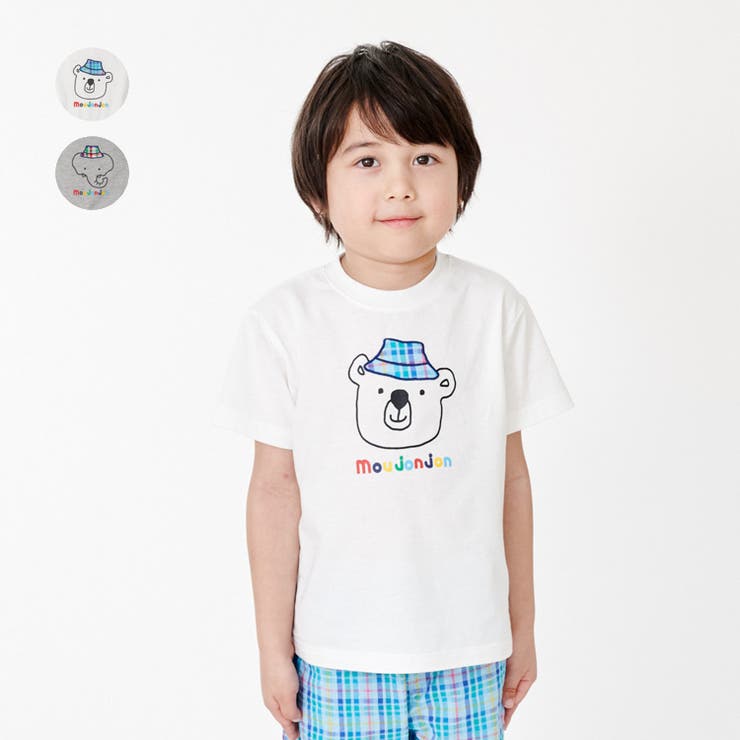 チェックアップリケ動物プリント半袖Tシャツ | こどもの森e-shop | 詳細画像1 