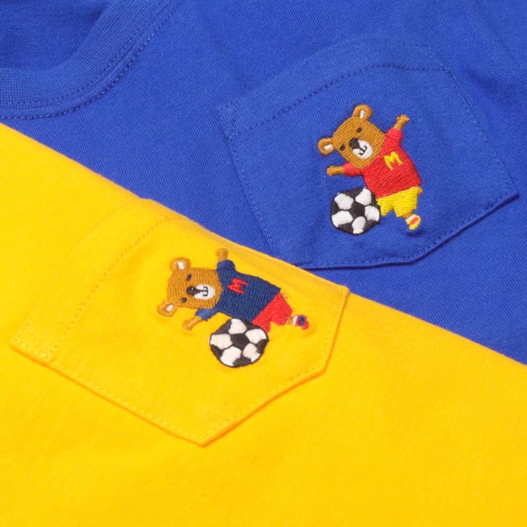 サッカーくま刺繍プリント入りＴシャツ | こどもの森e-shop | 詳細画像6 