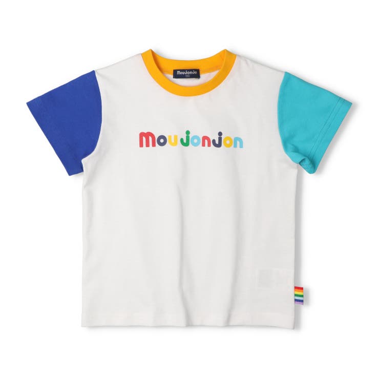 ホワイト | ロゴプリントクレイジー配色半袖Ｔシャツ | こどもの森e-shop