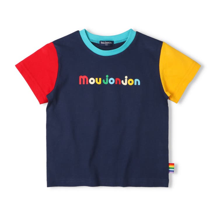 ネイビー | ロゴプリントクレイジー配色半袖Ｔシャツ | こどもの森e-shop